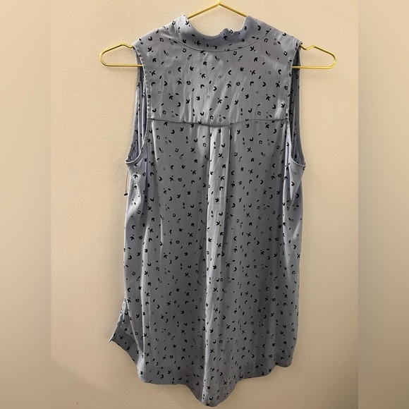 NWOT Free People Light Blue Patterned Top - Picture 8 of 9